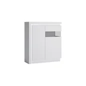 Kredensy - Kredens Prawy LYOV04P Lyon Biały Meble Wójcik Biały, Biały Alpin - miniaturka - grafika 1