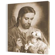 Ikony i obrazy sakralne - Obraz religijny na płótnie Jezus Chrystus Dobry Pasterz - miniaturka - grafika 1