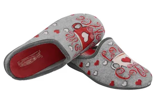 Kapcie SANITAL FLEX 7300-24 H Gris Szare Popielate Love Coffee Pantofle domowe Ciapy zdrowotne - Kapcie damskie - miniaturka - grafika 2