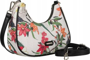 David Jones Listonoszka damska ze skóry ekologicznej z kwiatowym David Jones NoSize - Torebki damskie - miniaturka - grafika 1