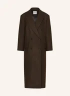 Płaszcze damskie - Sandro Płaszcz Wełniany braun - miniaturka - grafika 1