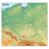 Polska mapa ogólnogeograficzna - Atlasy i mapy - miniaturka - grafika 1