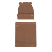 Czapki dla dzieci - Komplet czapka i komin Action Boy 8KF-001-AW24 Brązowy - miniaturka - grafika 1