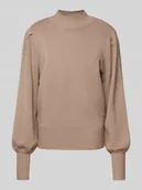 Swetry damskie - Sweter z dzianiny z okrągłym dekoltem model ‘FONNY’ - miniaturka - grafika 1