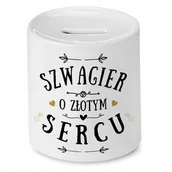 Skarbonki - Skarbonka Dla Szwagra na Urodziny Imieniny Prezent z Nadrukiem ze Zdjęciem - miniaturka - grafika 1