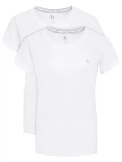 Koszulki i topy damskie - Calvin Klein Underwear Komplet 2 t-shirtów Lounge 000QS6442E Biały Regular Fit - grafika 1