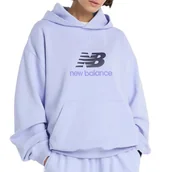 Bluzy sportowe damskie - Bluza damska New Balance WT51501DYK - fioletowa - miniaturka - grafika 1