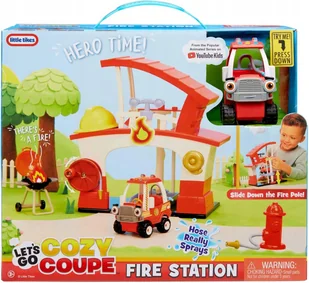Little Tikes Let's Go Cozy Coupe Fire Station Straż Pożarna z remizą - Zabawki zdalnie sterowane - miniaturka - grafika 1