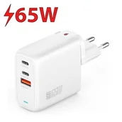 Ładowarki do telefonów - Ładowarka sieciowa 4SMARTS GaN Flex 65W Biały - miniaturka - grafika 1