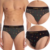 Majtki męskie - Slipy Męskie 2 PARY majtki bawełniane LAMA - XL - miniaturka - grafika 1