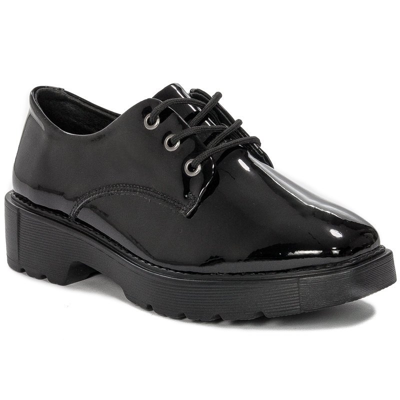 Filippo Półbuty oxfordy damskie skórzane lakier czarne DP3934/22 BK r.37