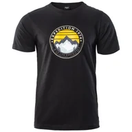 Koszulki sportowe męskie - Koszulka męska Hi-Tec Zergo Rozmiar: L / Kolor: czarny - miniaturka - grafika 1