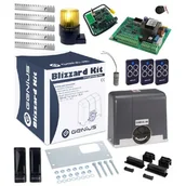 Zestawy do bram - Genius Zestaw BLIZZARD 500 C FULL 230V do bram przesuwnych do 500 kg + Lampa GUARD + Listwa (5 m) - miniaturka - grafika 1