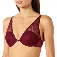 Biustonosze - women'secret Damski biustonosz push-up, granatowy, 70C, granatowo-czerwony, 70C - miniaturka - grafika 1