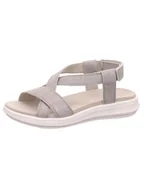 Sandały damskie - Legero Skórzane sandały "Ella" w kolorze szarym - miniaturka - grafika 1