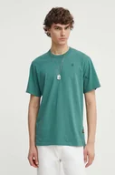 Koszulki męskie - G-Star Raw t-shirt bawełniany męski kolor zielony gładki - miniaturka - grafika 1