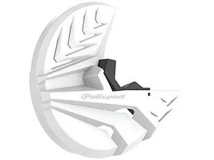 POLISPORT 8155600002 - Odporny na uderzenia i ścieranie polipropylenowy ochraniacz tarczy i dolny widelec kompatybilny z motocyklami w kolorze białym - Części motocyklowe - miniaturka - grafika 1