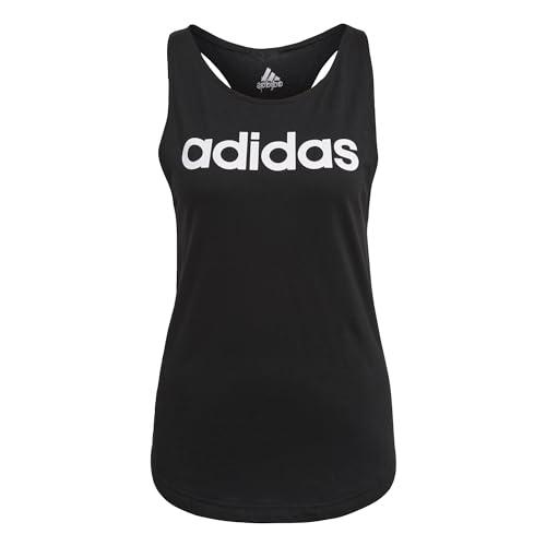 adidas Damski top bez rękawów W Lin Tk, czarny/biały, L, czarny/biały, L
