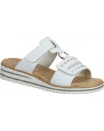 Klapki i japonki damskie - KLAPKI RIEKER - 900138-03 BIAŁY - Rieker - miniaturka - grafika 1