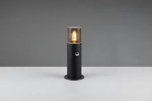Hoosic H30 lampa stojąca ogrodowa z czujnikiem ruchu 1xE27 czarna/przydymiona 522260132 - Lampy ogrodowe - miniaturka - grafika 1