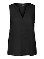 Koszulki i topy damskie - VERO MODA Damski top Vmnatali Nia Sl WVN, czarny, S - miniaturka - grafika 1
