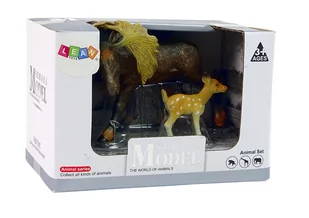 Zestaw 2 Figurek Łoś Sarna Zwierzęta Leśne Figurka - Figurki dla dzieci - miniaturka - grafika 3