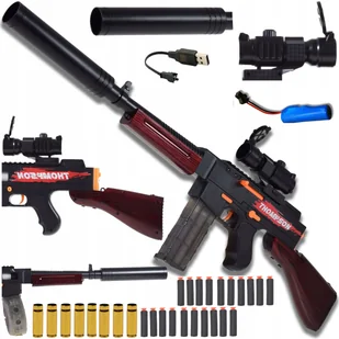 KARABIN 2W1 AUTOMAT+MANUAL NA BEZPIECZNE STRZAŁKI PIANKOWE DUŻY ZESTAW - Zabawki militarne KARABIN 2W1 AUTOMAT+MANUAL NA BEZPIECZNE STRZAŁKI PIANKOWE DUŻY ZESTAW - Zabawki militarne - miniaturka - grafika 1