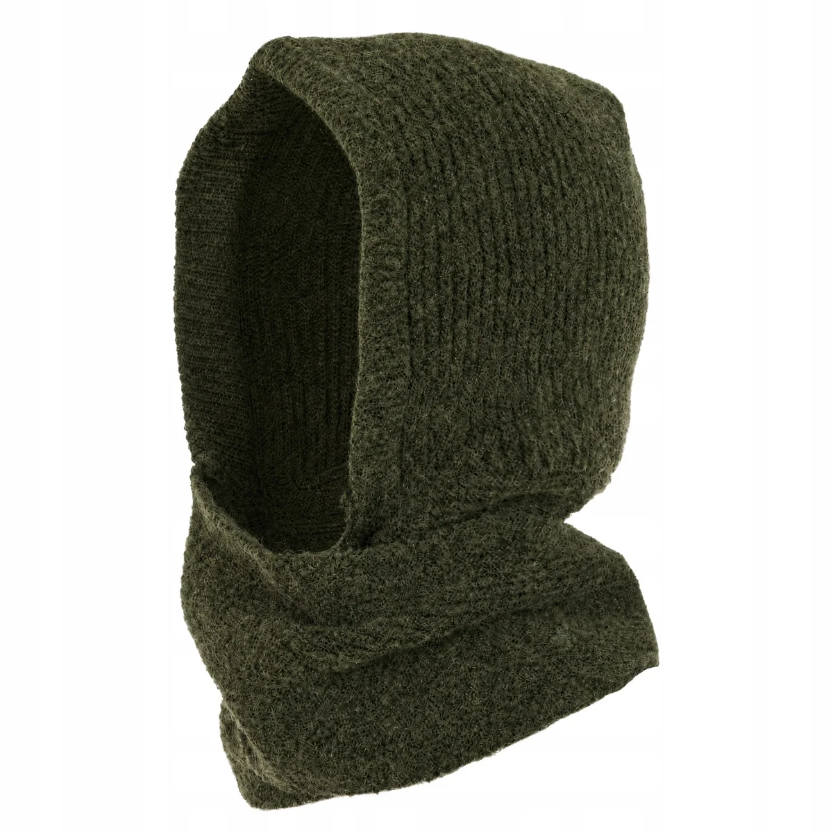 KAPTUR DAMSKI KOMINIARKA BALACLAVA DZIANINOWA KOMIN SZAL ZIMOWY MORAJ DARK KHAKI