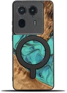 Etui i futerały do telefonów - Bewood Drewniane etui do Motorola Edge 50 Ultra, Unique Turquoise do MagSafe - miniaturka - grafika 1