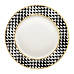 Talerz deserowy COCO 15 cm pepitka biało-czarny - Talerze - miniaturka - grafika 1