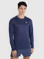 Koszulki sportowe męskie - 4F Longsleeve do biegania szybkoschnący męski - szary S - miniaturka - grafika 1