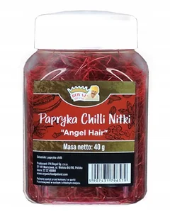 Papryka Chili Nitki Angel Hair - 40g - Piękny Kolor Dobre w Wygodnym Słoik - Zdrowa żywność - miniaturka - grafika 1