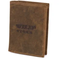 Portfele - Portfel męski pionowy Wild Tiger  RFID ciemnobrązowy - miniaturka - grafika 1
