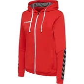 Bluzy damskie - Hummel Hummel damska bluza z kapturem HmlAuthentic Poly Zip Hoodie Woman czerwony czerwony (True Red) X-L 204939-3062-XL - miniaturka - grafika 1
