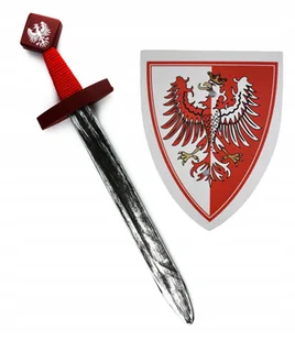 ZESTAW MIECZ 50CM TARCZA MAŁA STRÓJ KOSTIUM RYCERZ PRZEBRANIE DLA DZIECKA - Stroje karnawałowe ZESTAW MIECZ 50CM TARCZA MAŁA STRÓJ KOSTIUM RYCERZ PRZEBRANIE DLA DZIECKA - Stroje karnawałowe - miniaturka - grafika 1