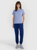 Spodnie sportowe damskie - 4F Spodnie dresowe joggery damskie - granatowe XXL - miniaturka - grafika 1