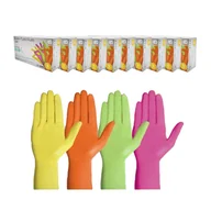Rękawiczki jednorazowe - Rękawiczki nitrylowe S kolorowe AMPRI Style Tutti Frutti 96sztuk karton 10op - miniaturka - grafika 1