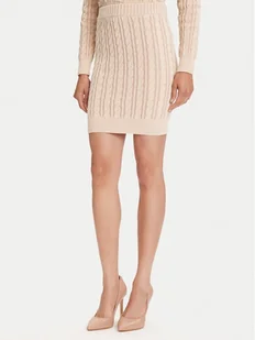 Guess Spódnica mini W5YD68 Z3OU0 Beżowy Regular Fit - Spódnice - miniaturka - grafika 1