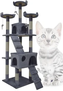 Duży Drapak dla kota legowisko wieża słupki sizalowe wysoki 170cm - Drapaki dla kotów - miniaturka - grafika 1