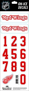 Numery na kasku Sportstape  ALL IN ONE HELMET DECALS - DETROIT RED WINGS - Hokej - miniaturka - grafika 1