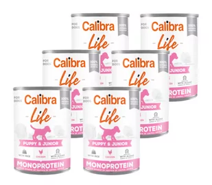CALIBRA Dog Life Puppy & Junior Chicken 6x400g - Mokra karma dla psów - miniaturka - grafika 1
