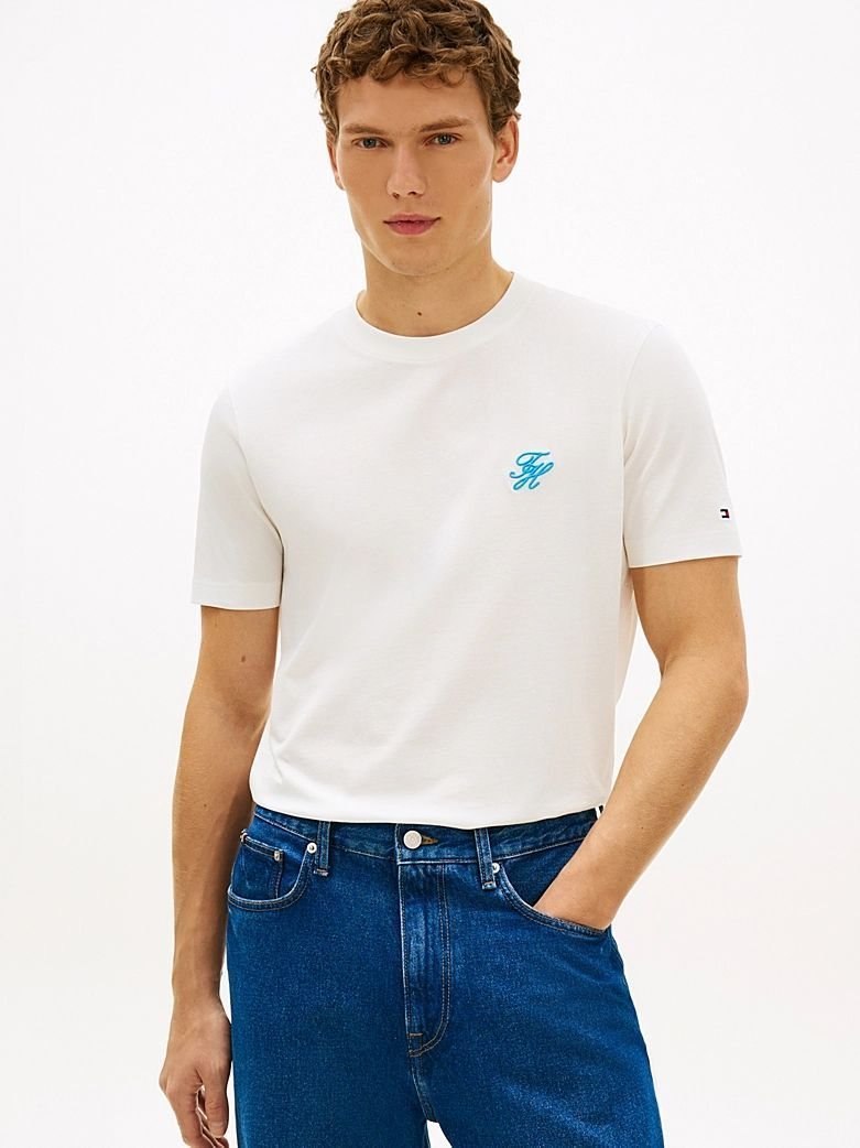 T-shirt męskie tommy hilfiger mw0mw43066 ybk écru