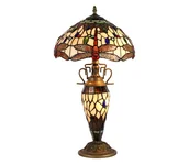 Lampy stojące - Prezent 1710 - Lampa stołowa TIFFANY 2xE27/60W + 1xE14/7W/230V - miniaturka - grafika 1