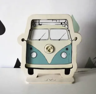 Lampka nocna dla dzieci retro bus - Lampy stojące - miniaturka - grafika 1