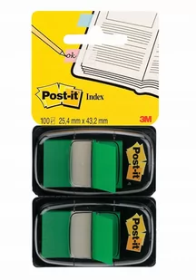 Post-It 3M Zakładki indeksujące (680-G2EU), PP, 25x43mm, 2x50 kart., zielone 3M-70005078012 - Etykiety samoprzylepne i bloki etykiet - miniaturka - grafika 2