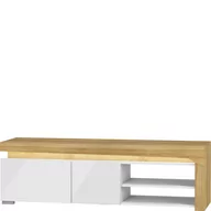 Szafki RTV - Szafka RTV THTV-1 Theo Restol Biały, Dąb Riviera - miniaturka - grafika 1