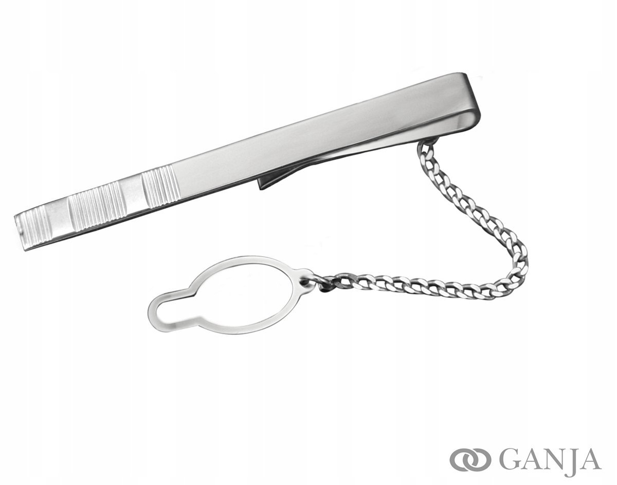 Srebrna spinka do krawata 925+GRAWER SK17 ŚLUB