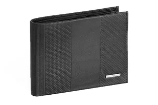 Męski Skórzany Poziomy Portfel Valentini, Rfid, Czarny - Portfele - miniaturka - grafika 1