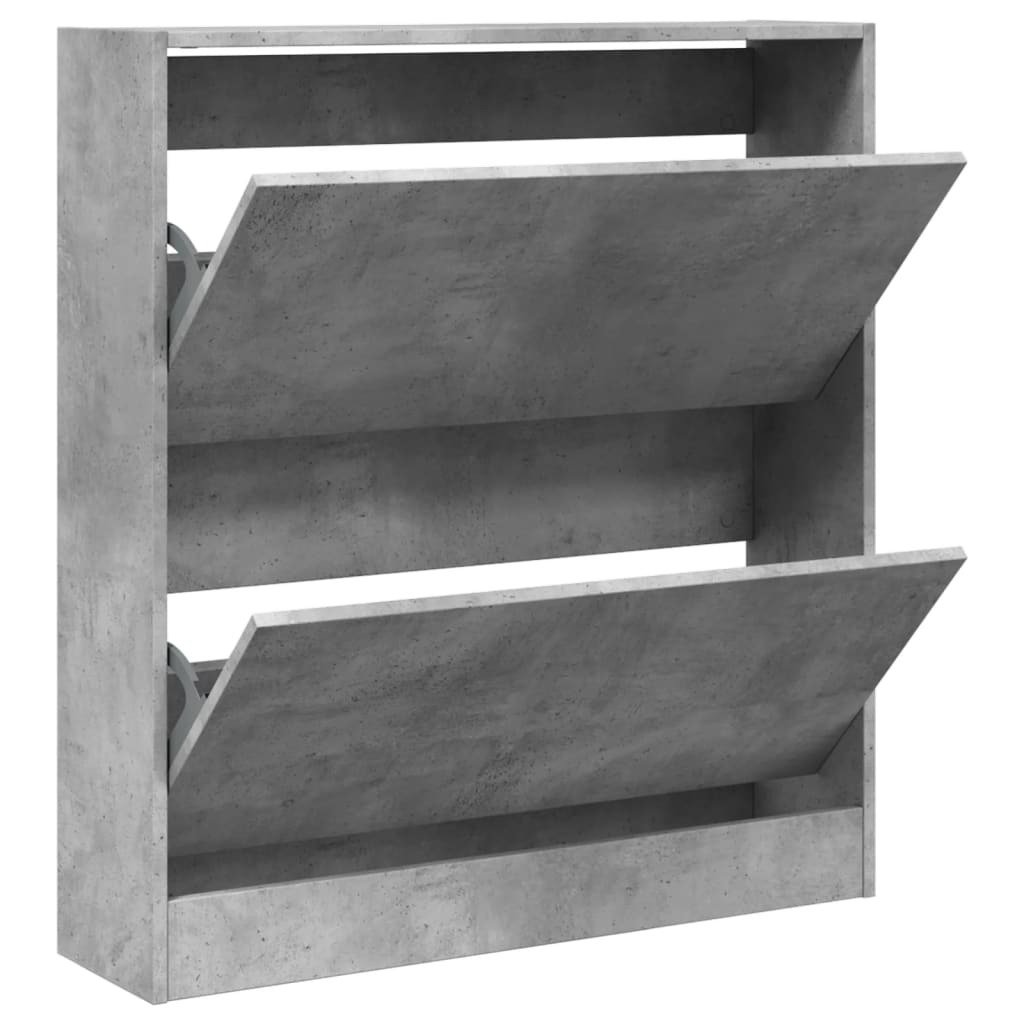 vidaXL Szafka na buty betonowa szara 80x21x87,5 cm materiał drewnopochodny