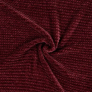 Koc CHENILLE szenilowy burgundowy 130x170 cm HOMLA - Koce - miniaturka - grafika 1